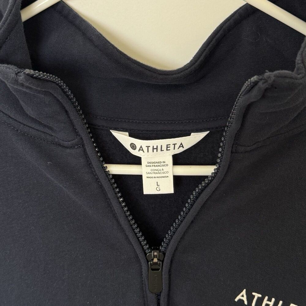 NWT Athleta Forever Fleece 1/4 Zip Sweatshirt Large - Picture 5 of 7